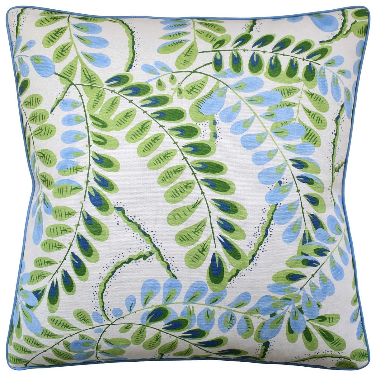 Augusta Blue and Green Decorative Pillow by Ryan Studio