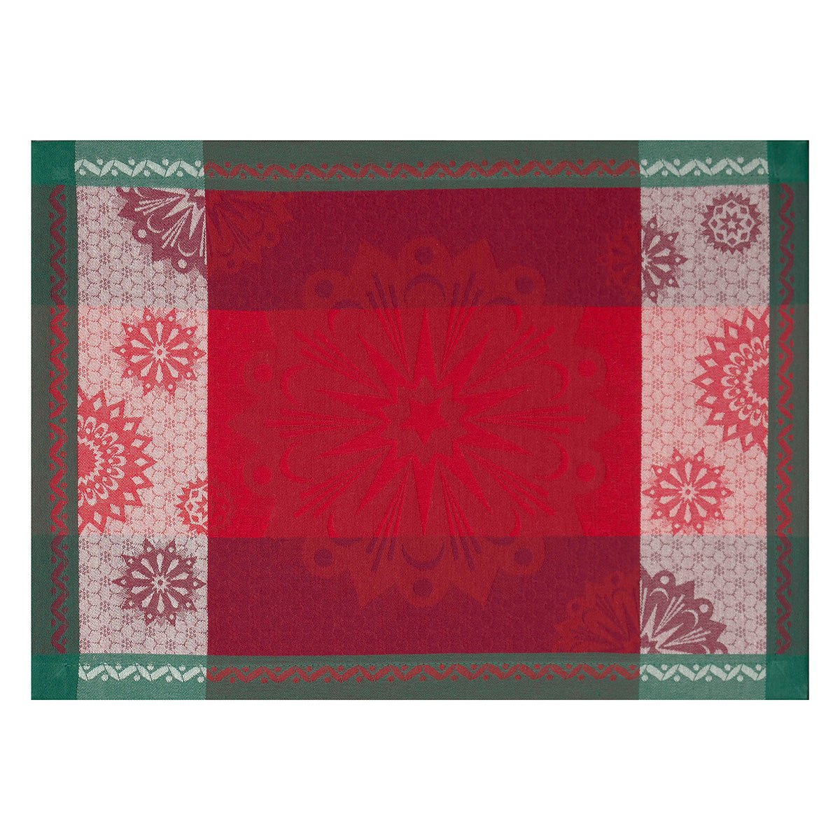 lumière d'étoiles red placemat by Le Jacquard Francais