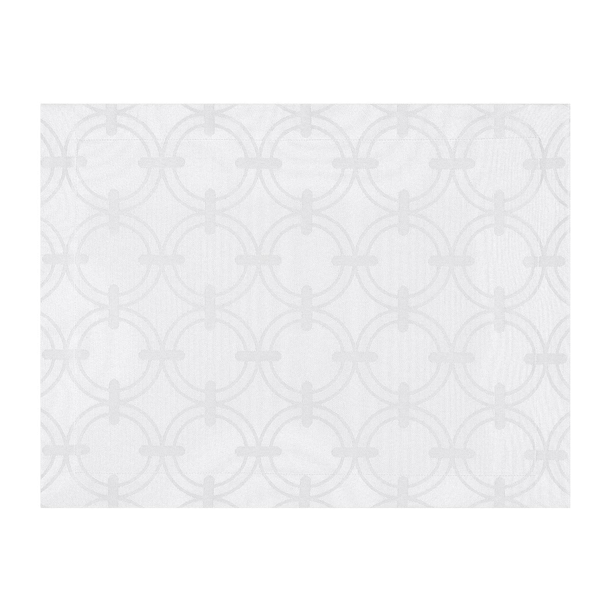 Anneaux White Table Linen by Le Jacquard Français