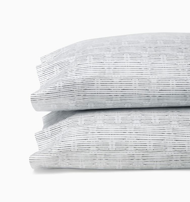 Arzano White and Black Bedding by Sferra Linens