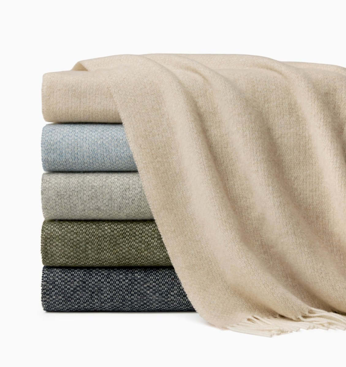 Cervino Wool & Cashmere Throws by Sferra Linens