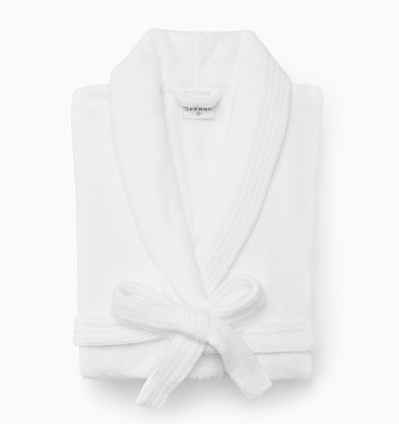 Cielo White Bathrobe by Sferra Linens