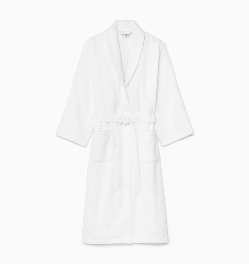 Cielo White Bathrobe by Sferra Linens