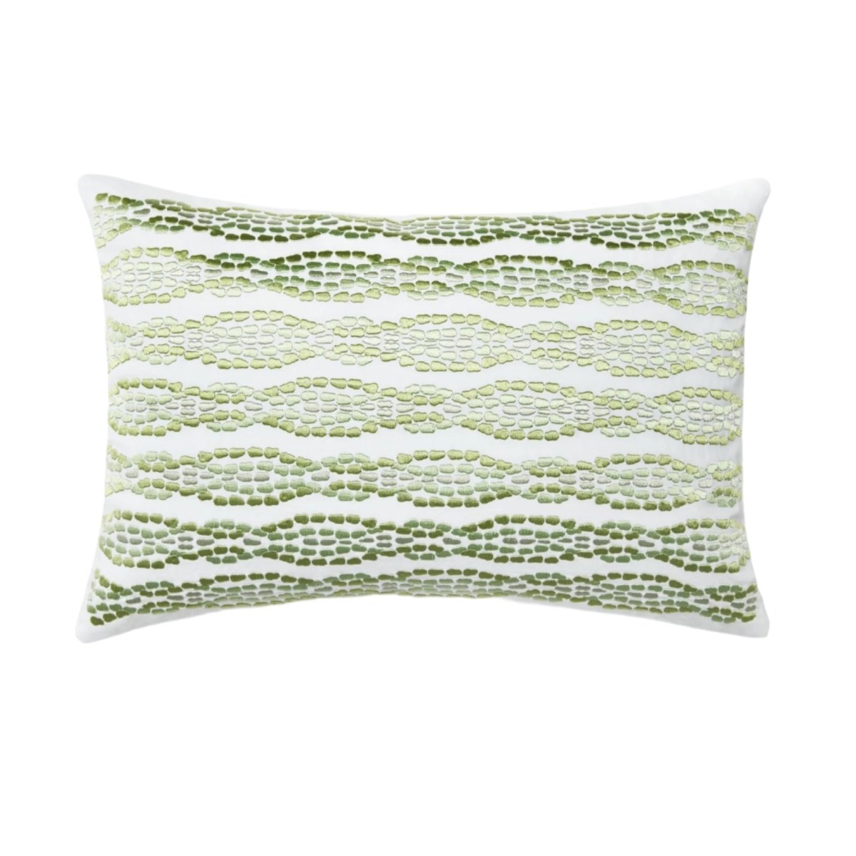 Cobblestones Green Small Lumbar Pillow by Sferra