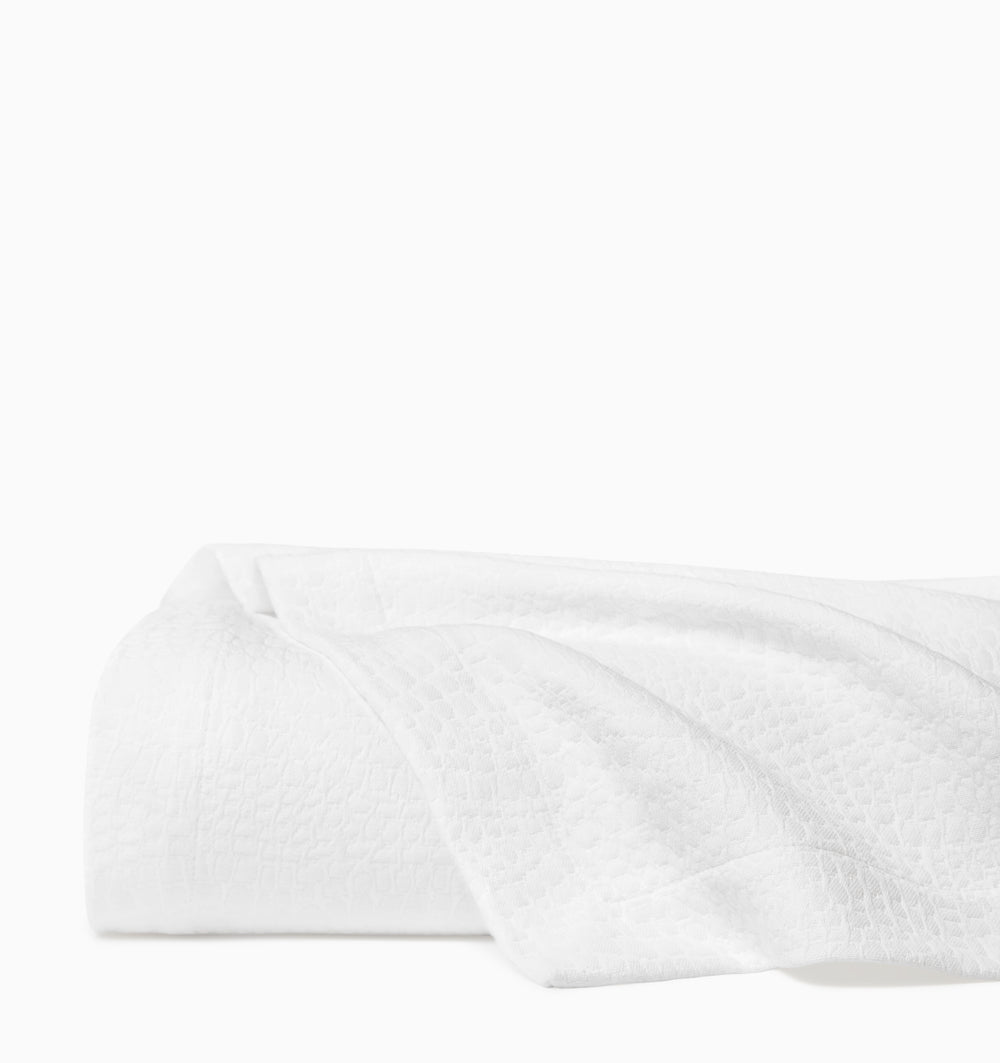 Cobblestones White Matelasse Coverlets by Sferra