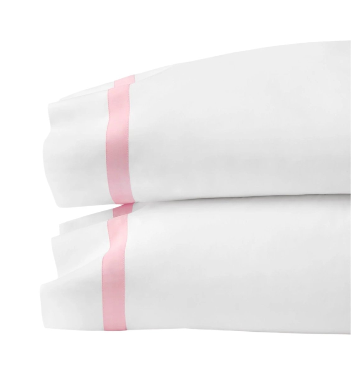 Estate Bedding in White and Carnation Pink by Sferra