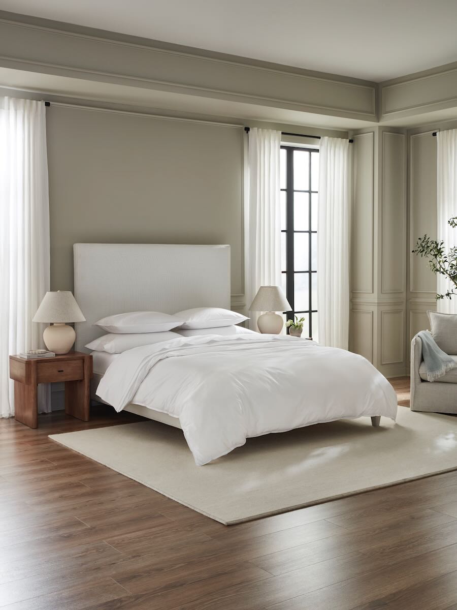 Giza 45 Corto Percale White Bedding by Sferra