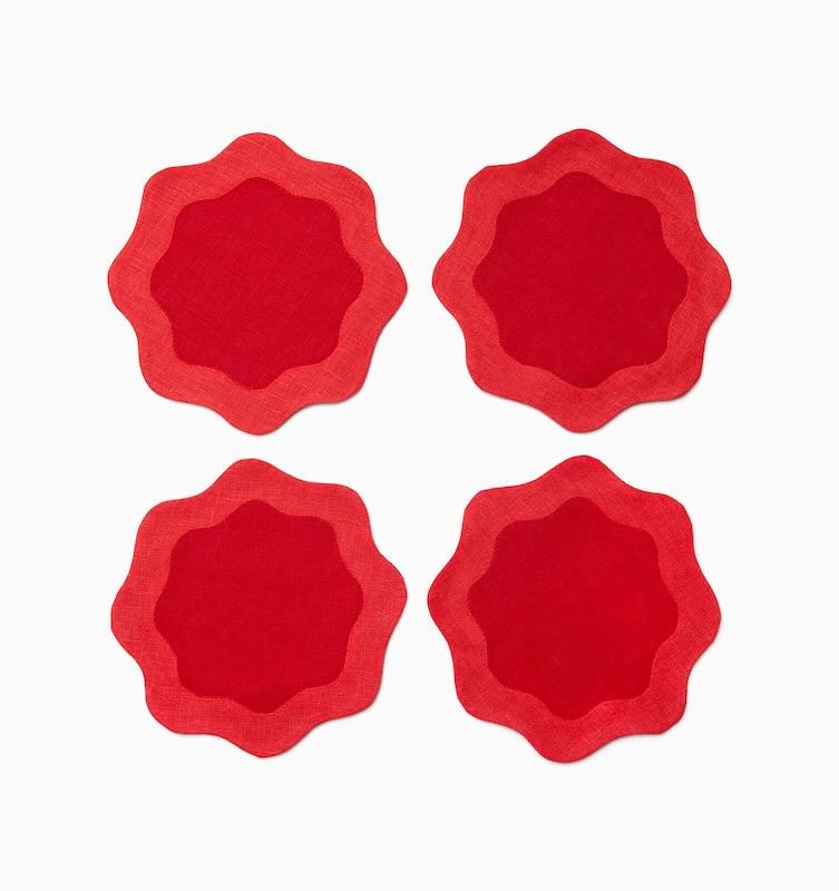 Ondulato Cocktail Napkins Set of 6 by Sferra