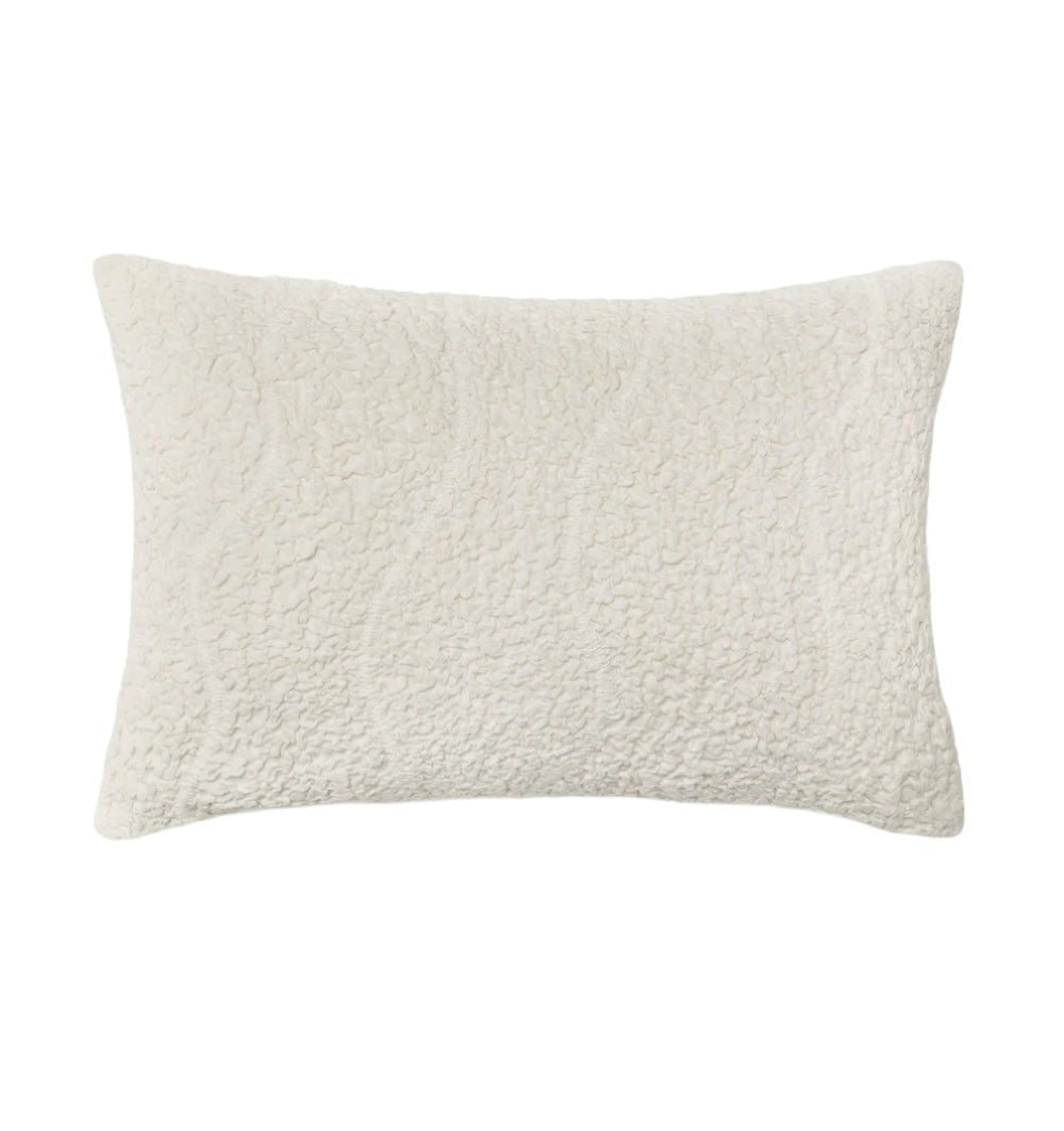 Teramo Decorative Pillow in Off White by Sferra