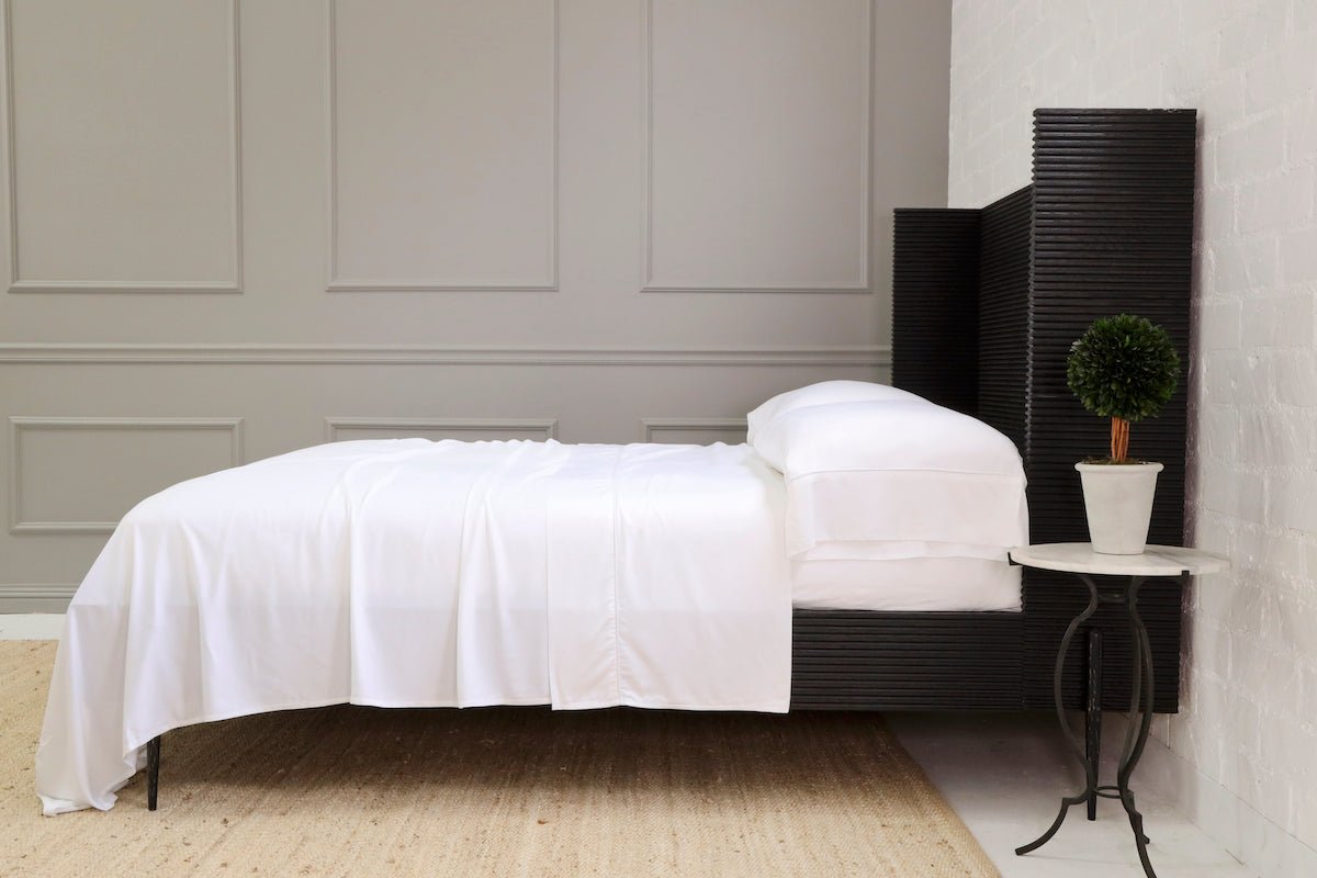 Sheena White Bamboo Bedding by Pom Pom at Home