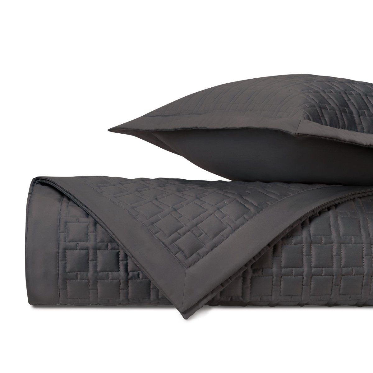 Square Quilted Grisaglia Gray by Home Treasures