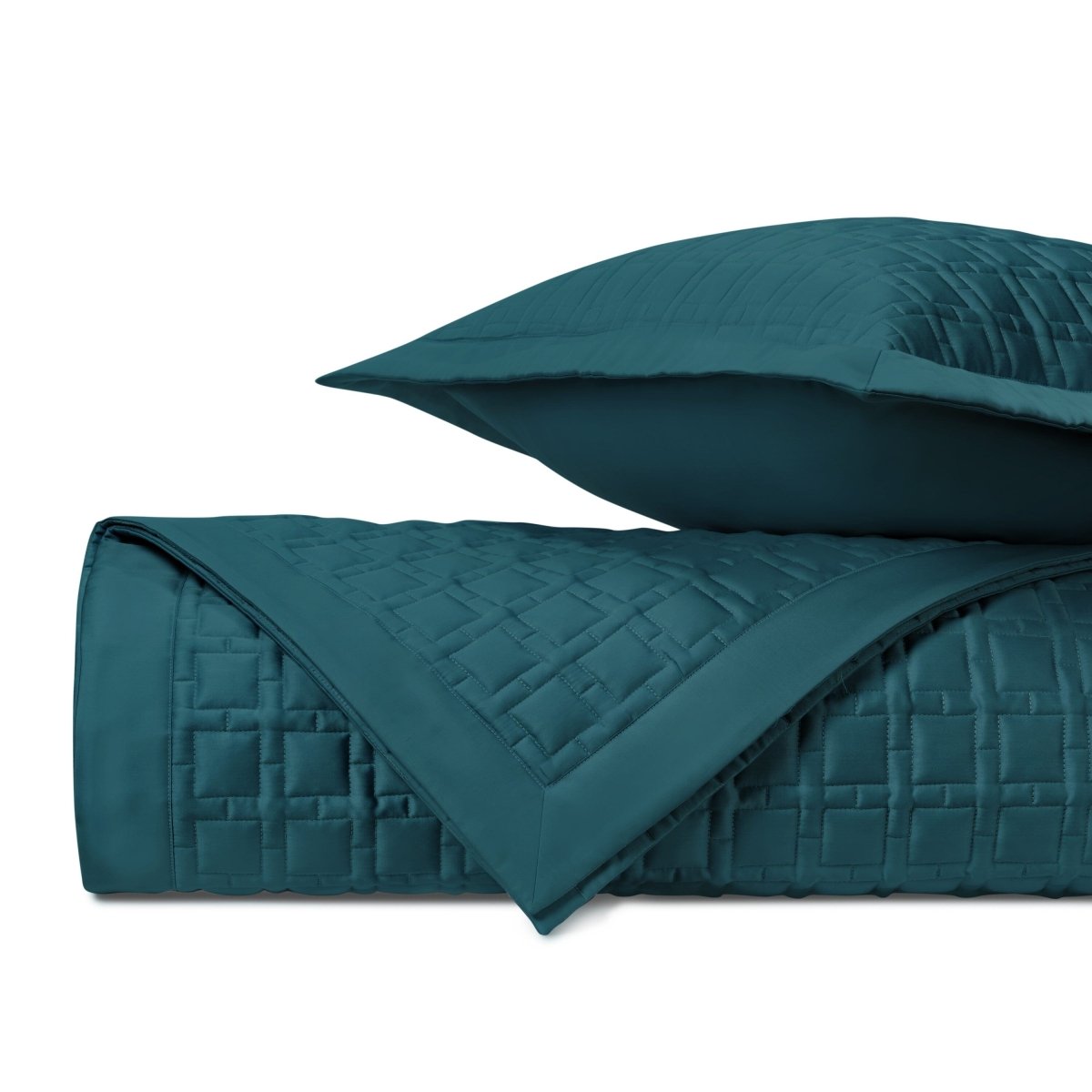 Square Quilted Teal by Home Treasures