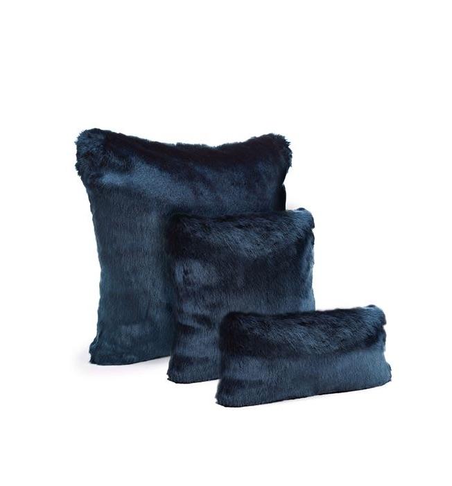 Steel Blue Mink Faux Fur Pillows by Fabulous Furs