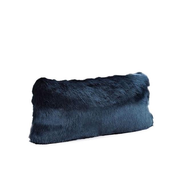 Steel Blue Mink Faux Fur Pillows by Fabulous Furs