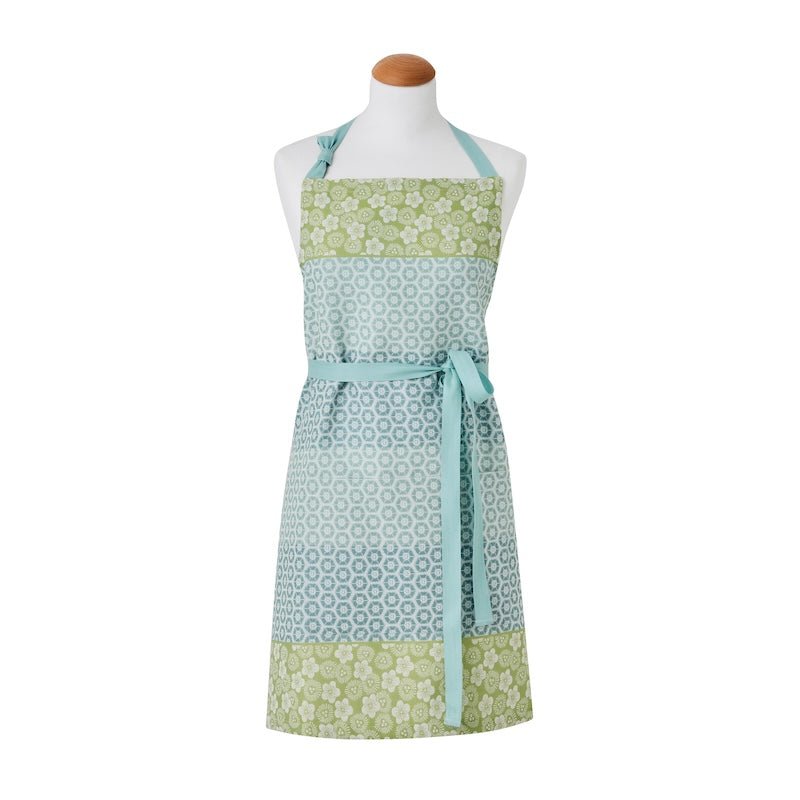 Wagara Green 31" x 38" Apron by Le Jacquard Français