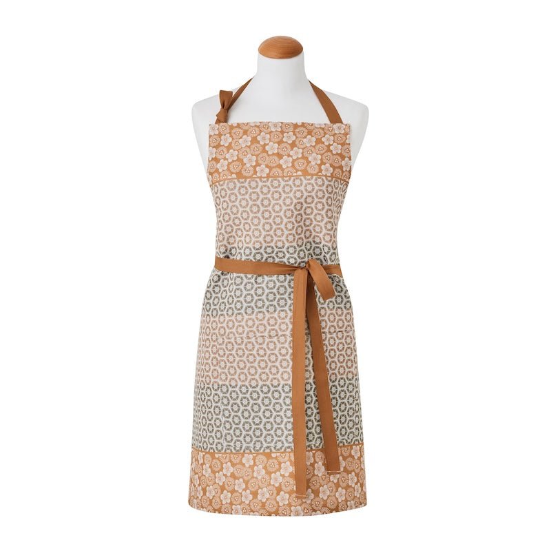 Wagara Beige 31" x 38" Apron by Le Jacquard Français