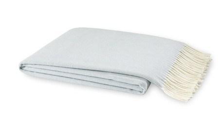 Italian Herringbone Baby Blue Throw by Lands Downunder