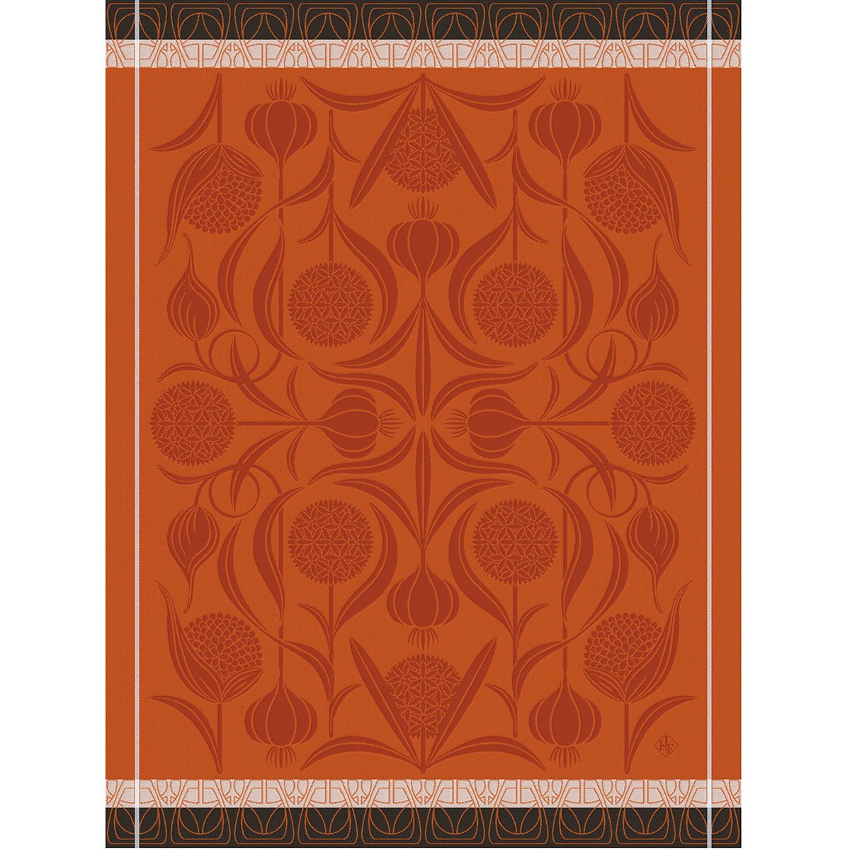 L'ail Orange Tea Towel by Le Jacquard Français