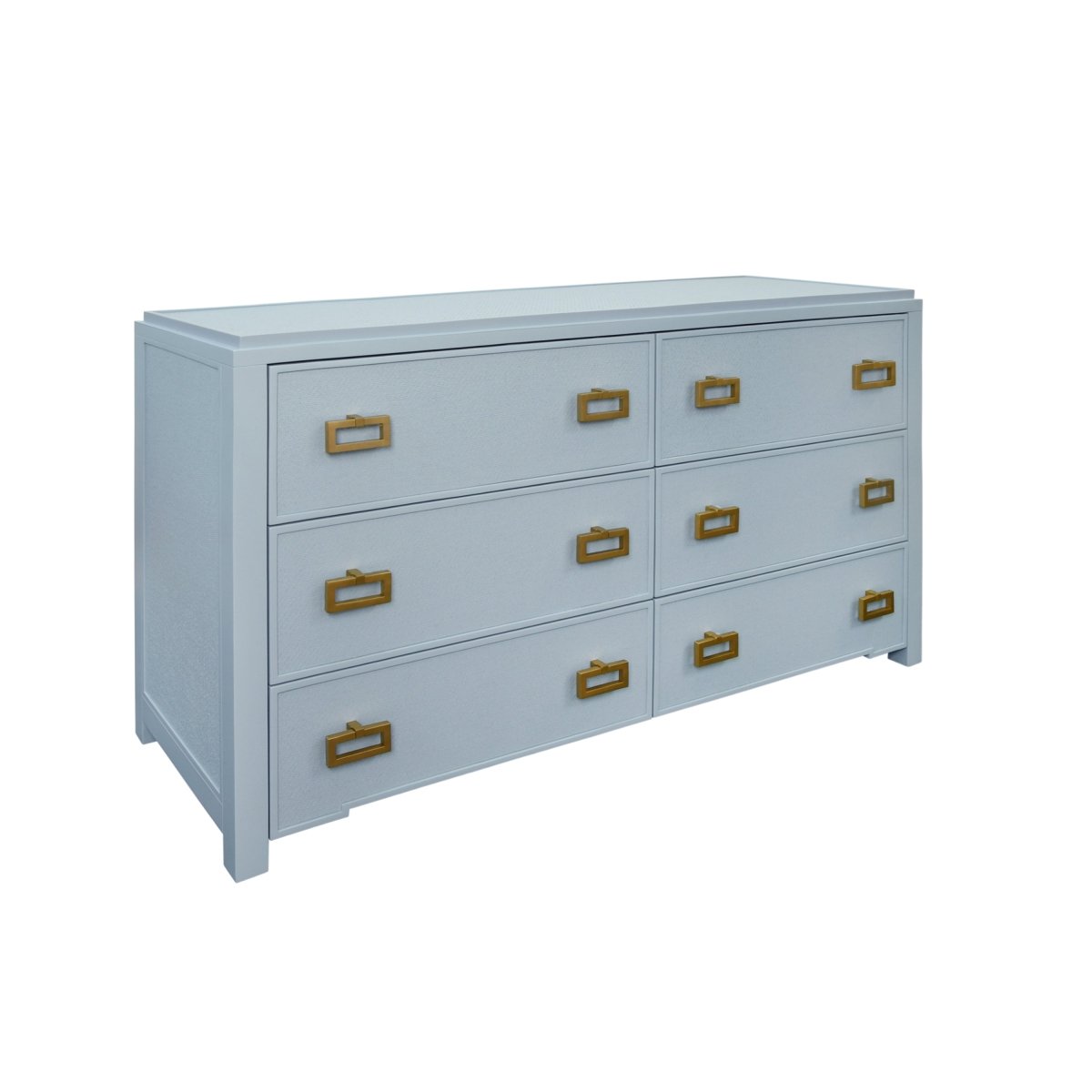 Atticus Light Blue 6-Drawer Dresser by Worlds Away