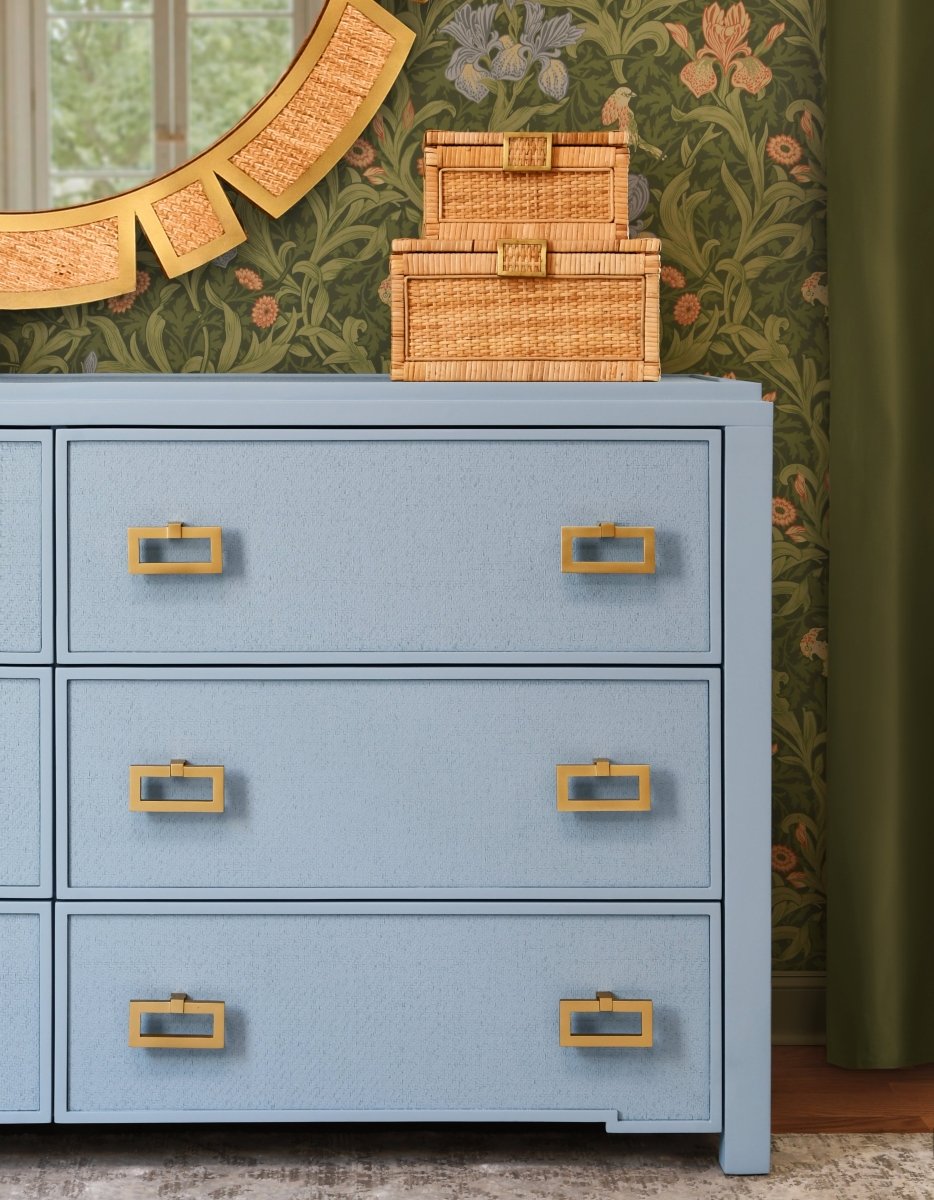 Atticus Light Blue 6-Drawer Dresser by Worlds Away