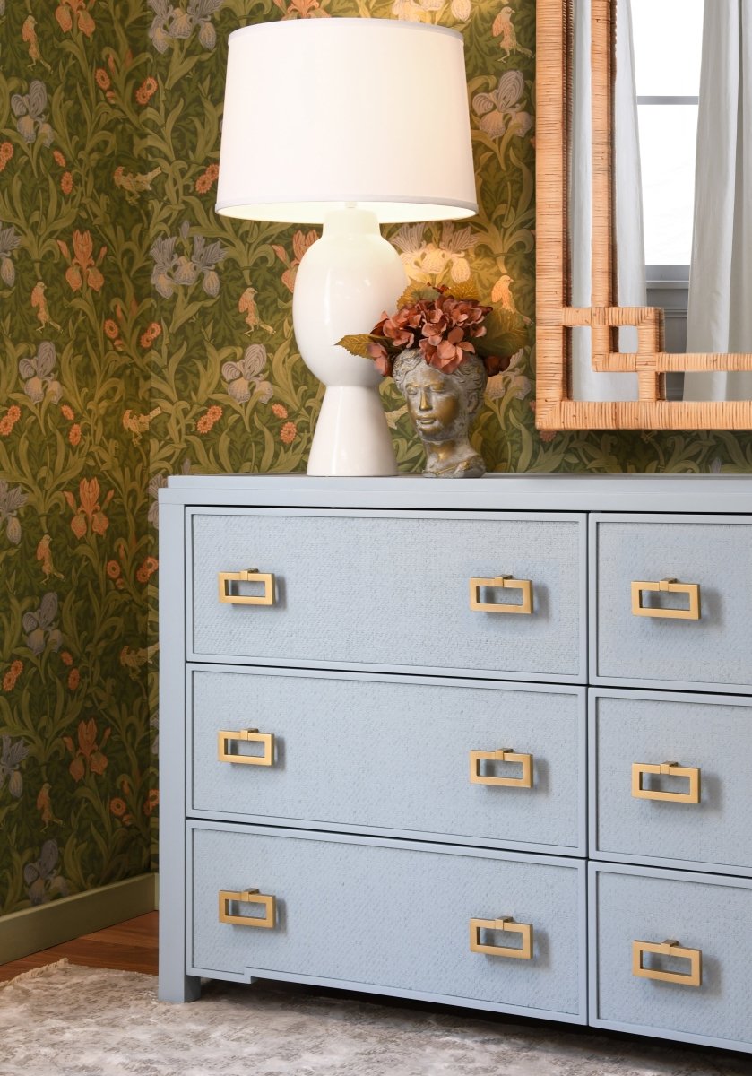 Atticus Light Blue 6-Drawer Dresser by Worlds Away