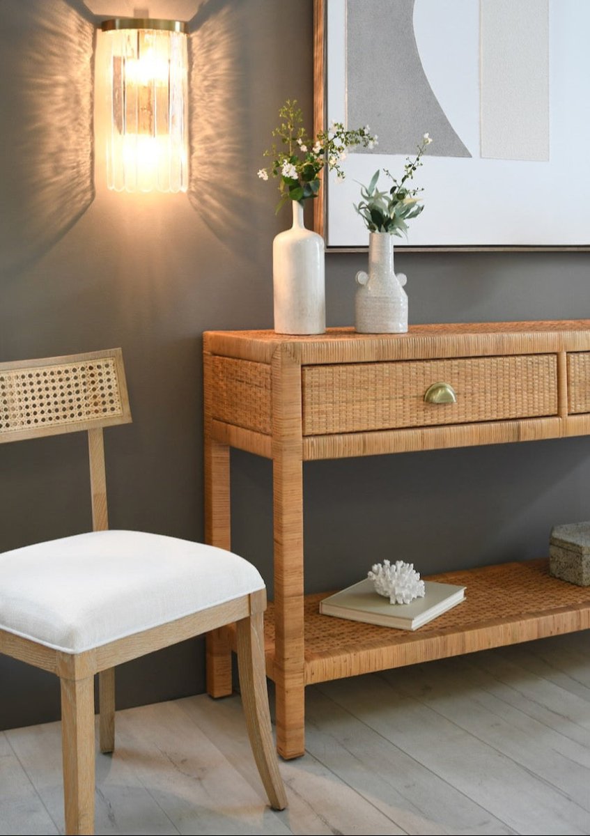 Britta White Klismos Dining Chair by Worlds Away