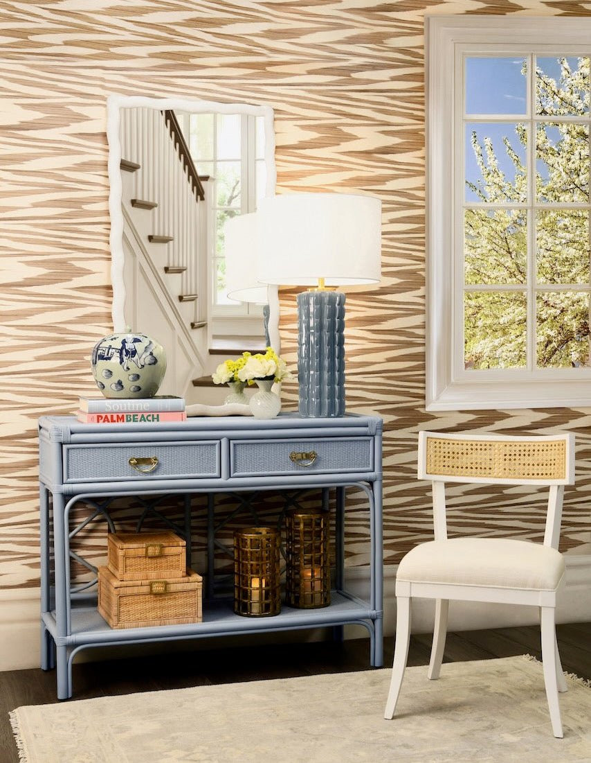 Britta White Klismos Dining Chair by Worlds Away