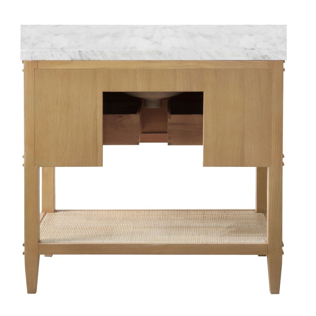 Cutler Cerused Oak Bath Vanity by Worlds Away