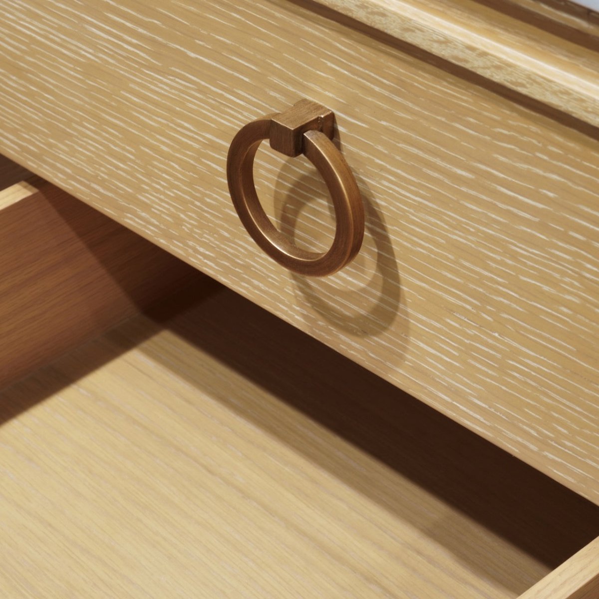 Cutler Cerused Oak Bath Vanity by Worlds Away