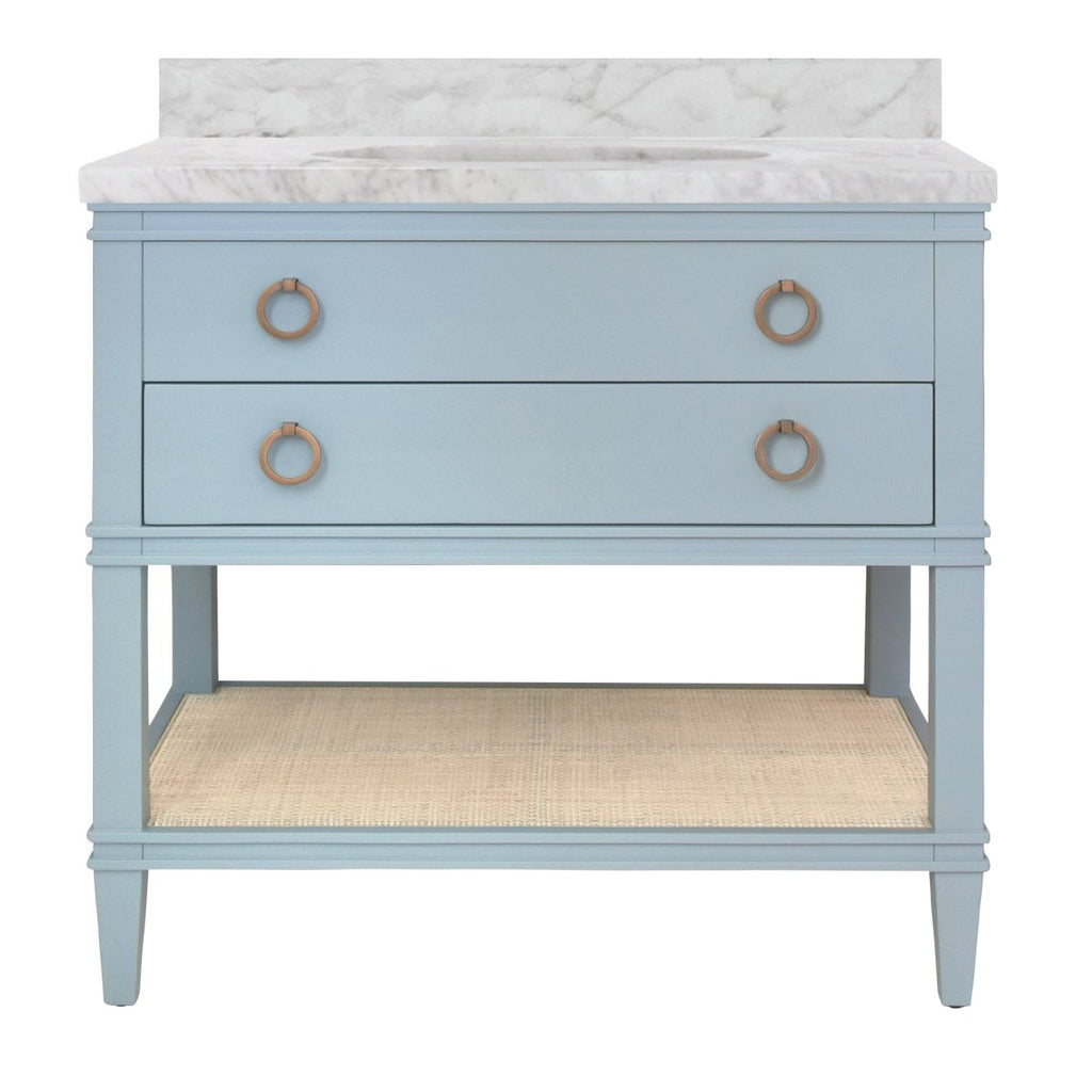 Cutler Light Blue Bath Vanity by Worlds Away