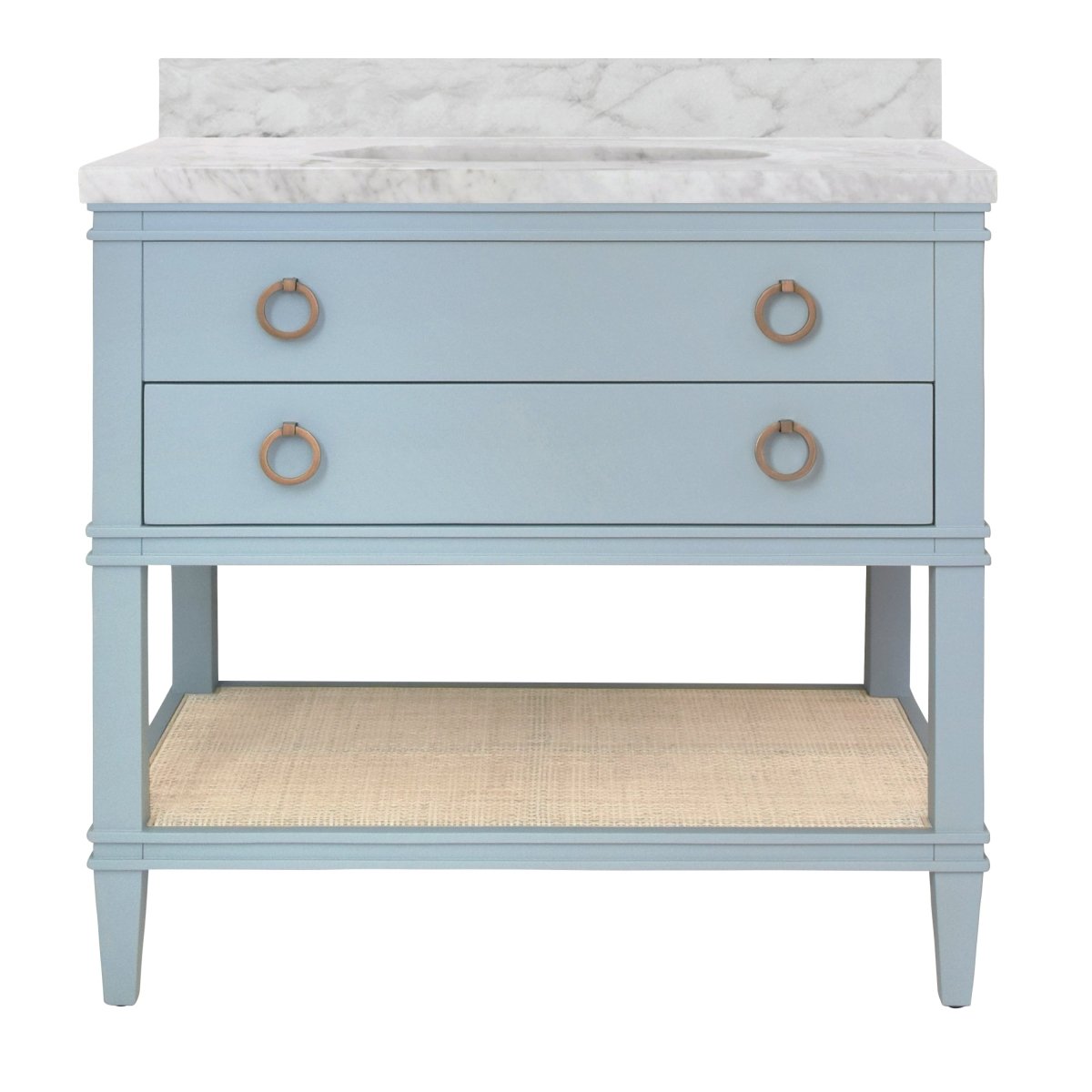Cutler Light Blue Bath Vanity by Worlds Away