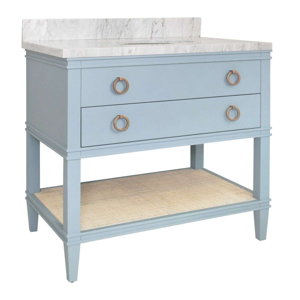 Cutler Light Blue Bath Vanity by Worlds Away