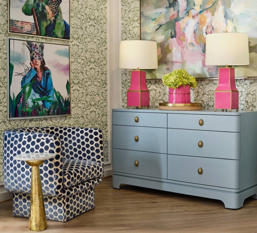 Kilmer Light Blue 6-Drawer Dresser by Worlds Away