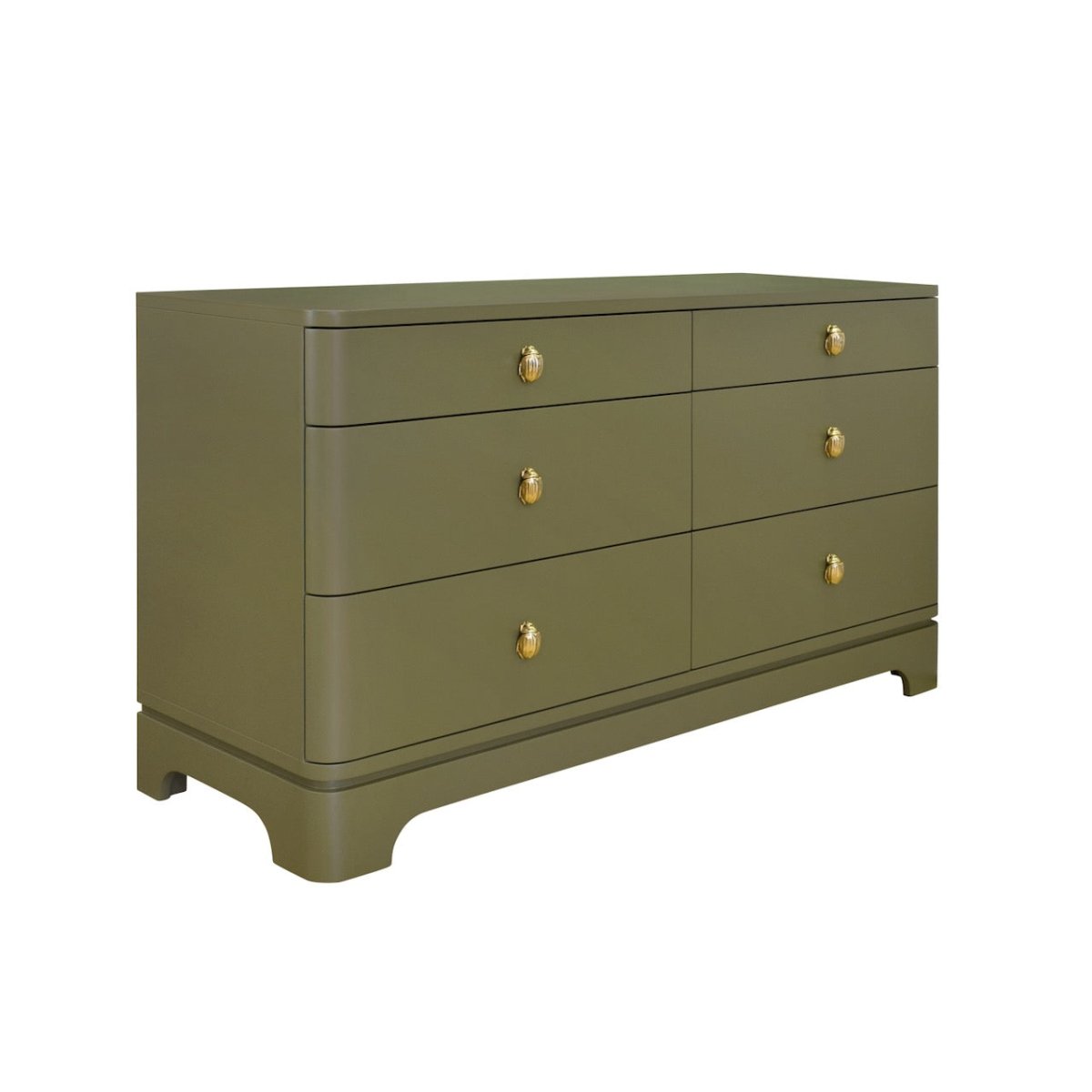 Kilmer Olive Green 6-Drawer Dresser by Worlds Away