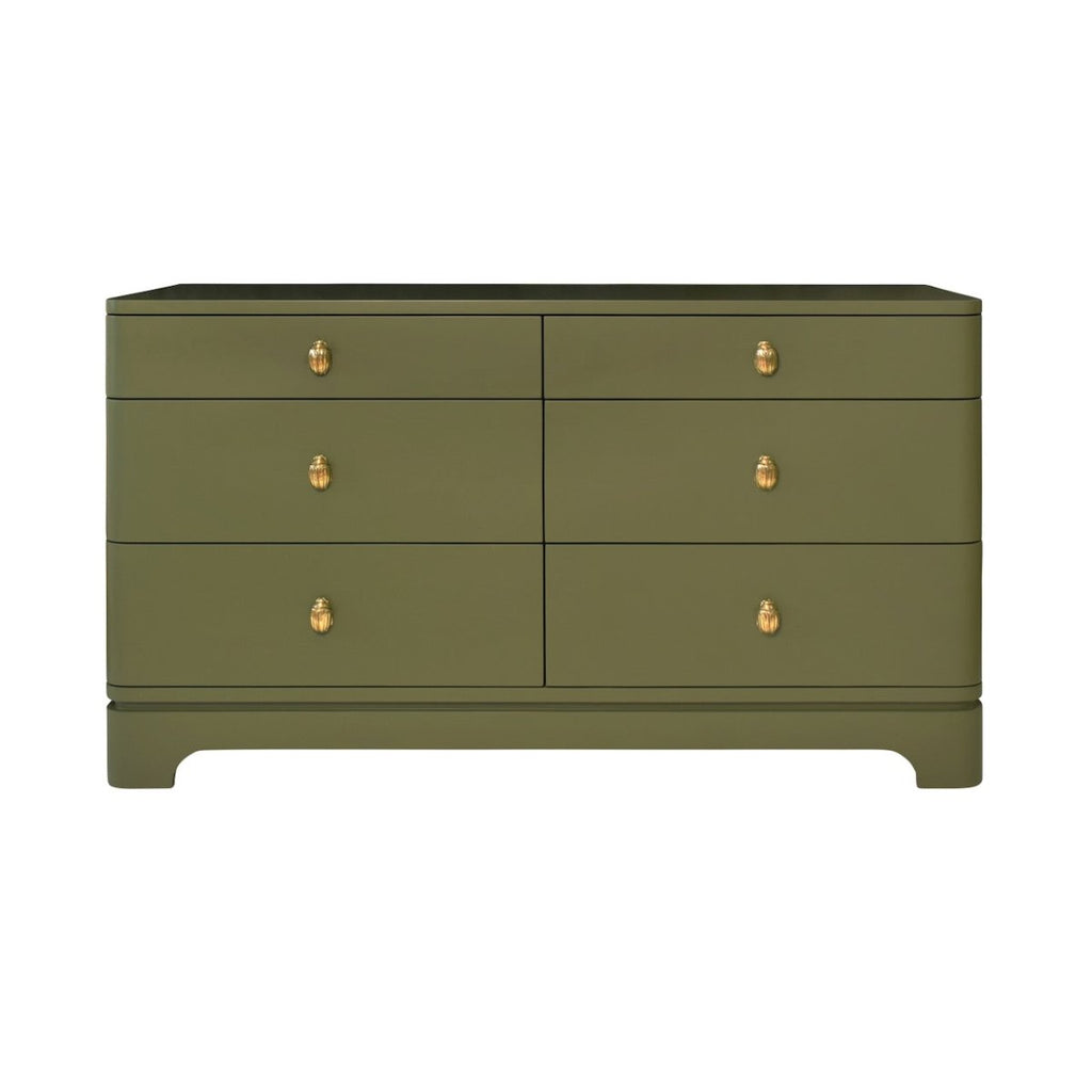 Kilmer Olive Green 6-Drawer Dresser by Worlds Away