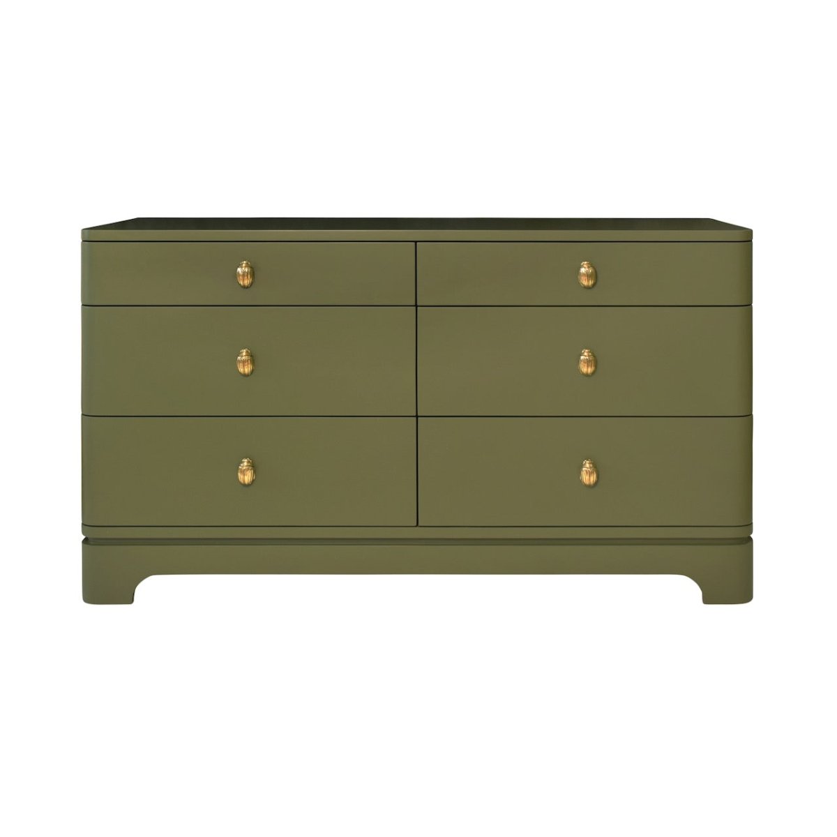 Kilmer Olive Green 6-Drawer Dresser by Worlds Away