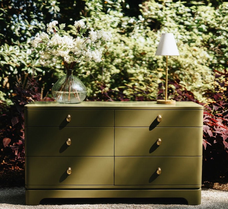 Kilmer Olive Green 6-Drawer Dresser by Worlds Away