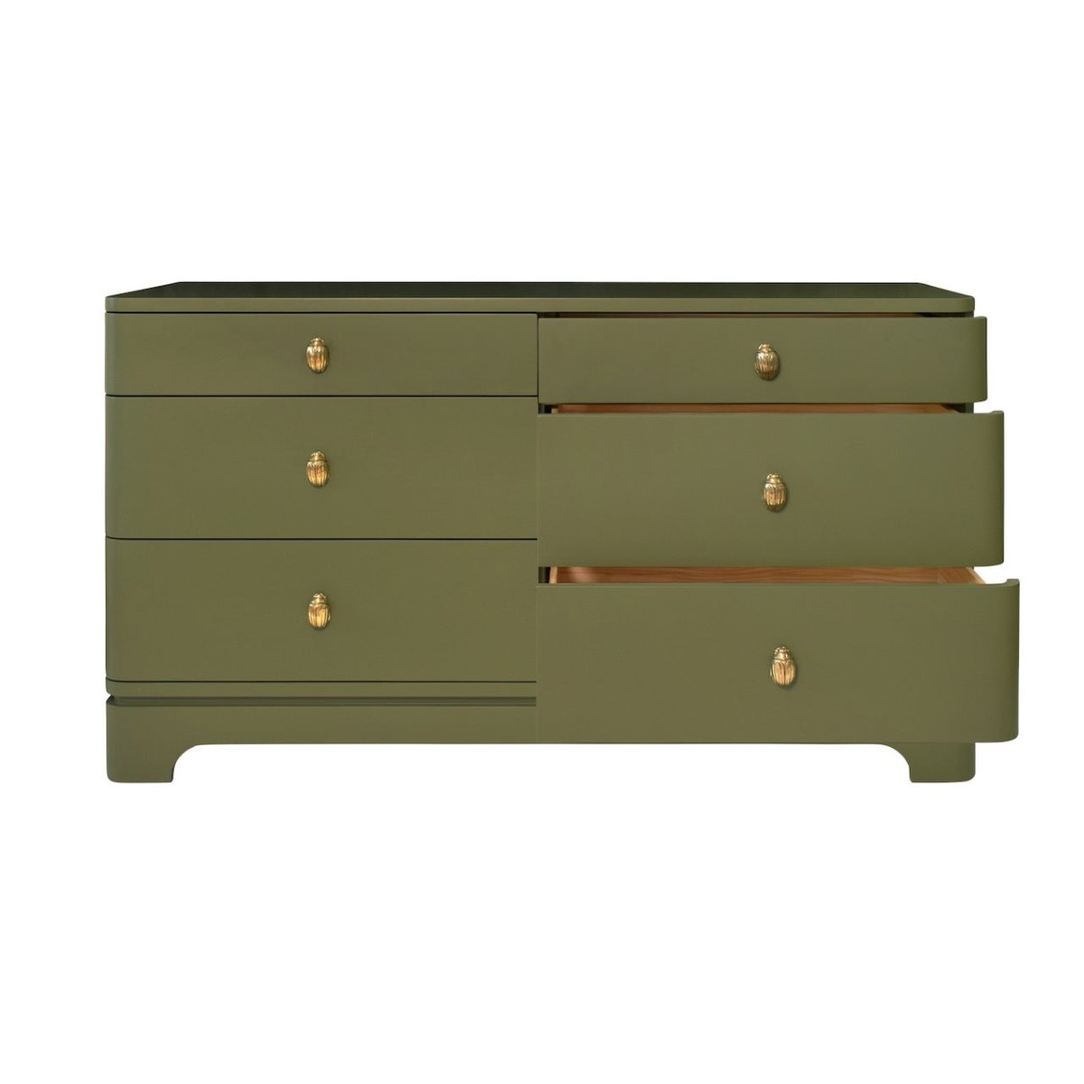 Kilmer Olive Green 6-Drawer Dresser by Worlds Away