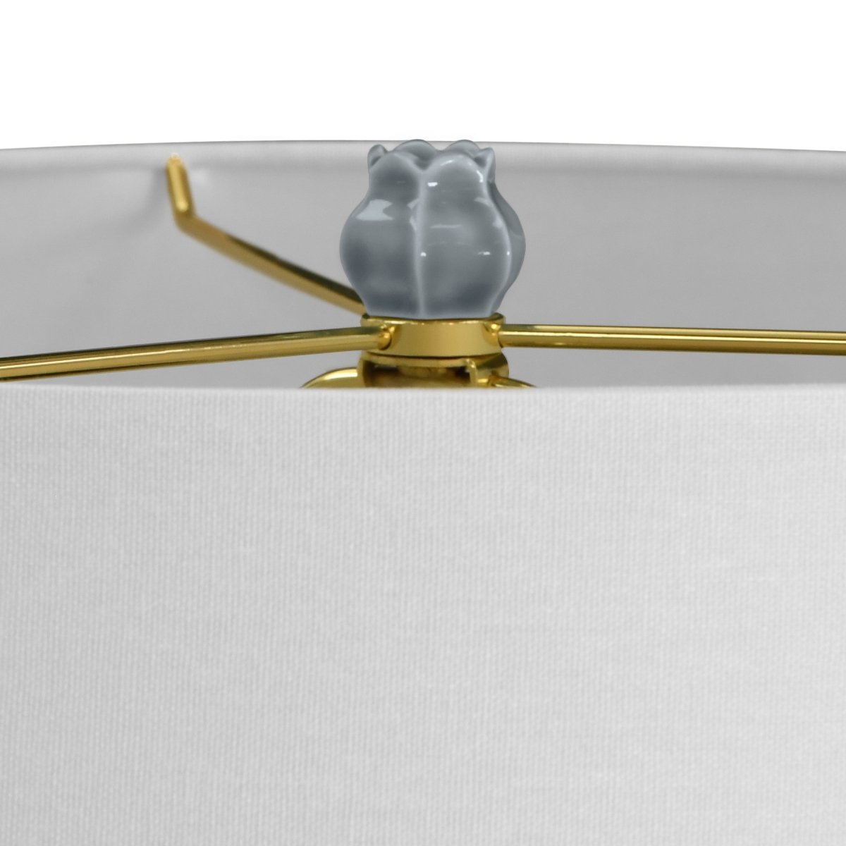 Mae Gray Blue Organic Floral Table Lamp by Worlds Away