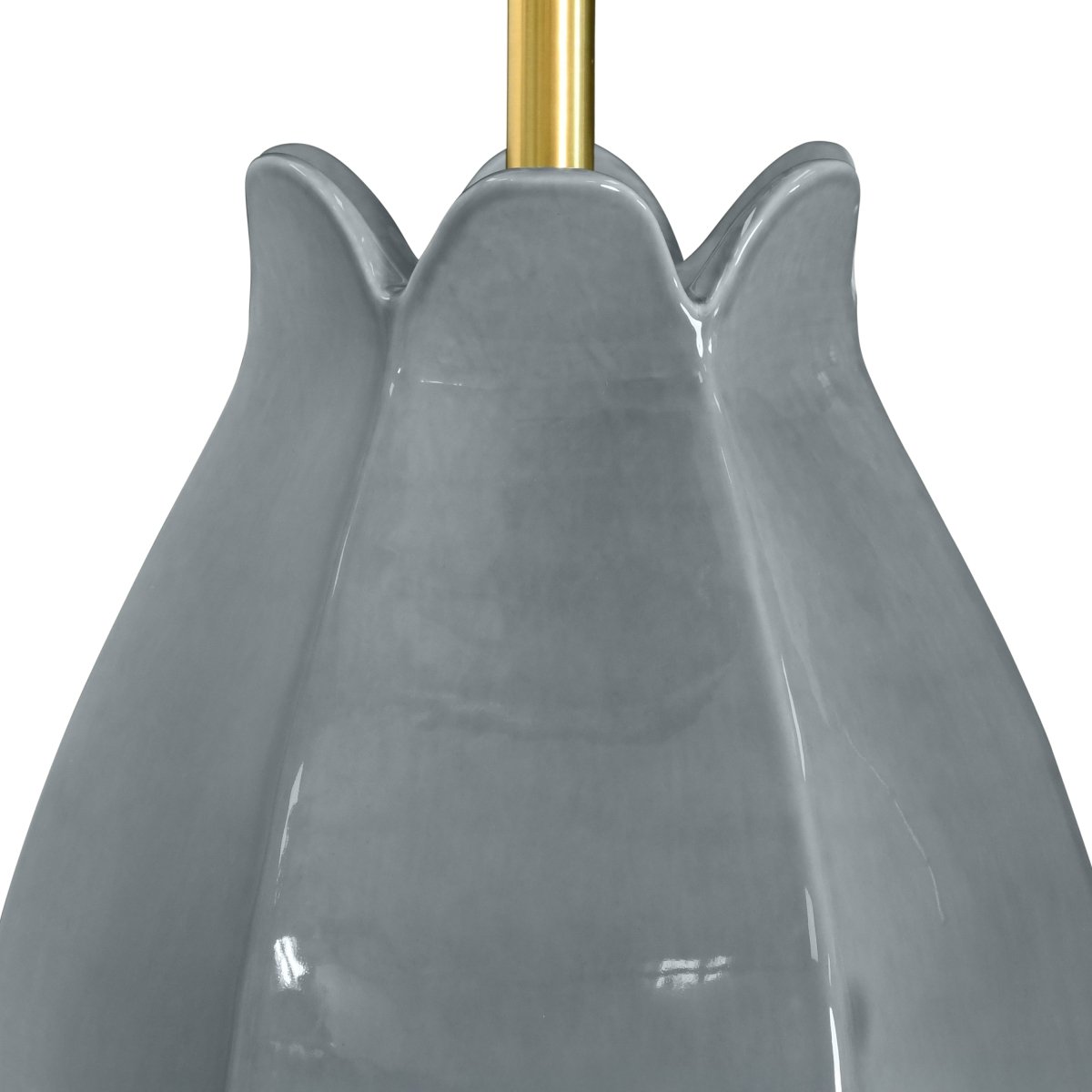 Mae Gray Blue Organic Floral Table Lamp by Worlds Away