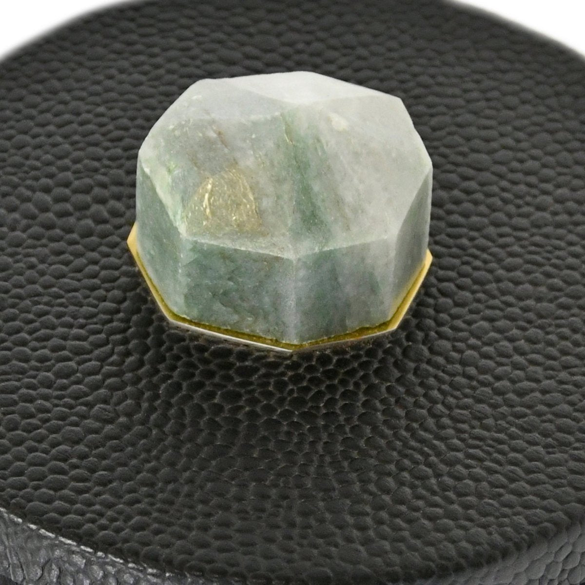 Marlene Round Black Faux Leather Container by Worlds Away