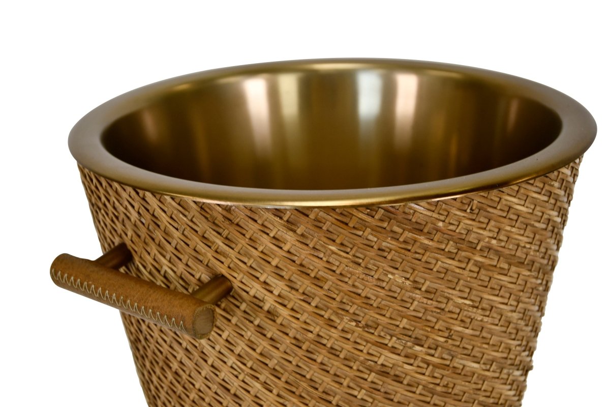 Max Small Woven Rattan Wine Cooler by Worlds Away
