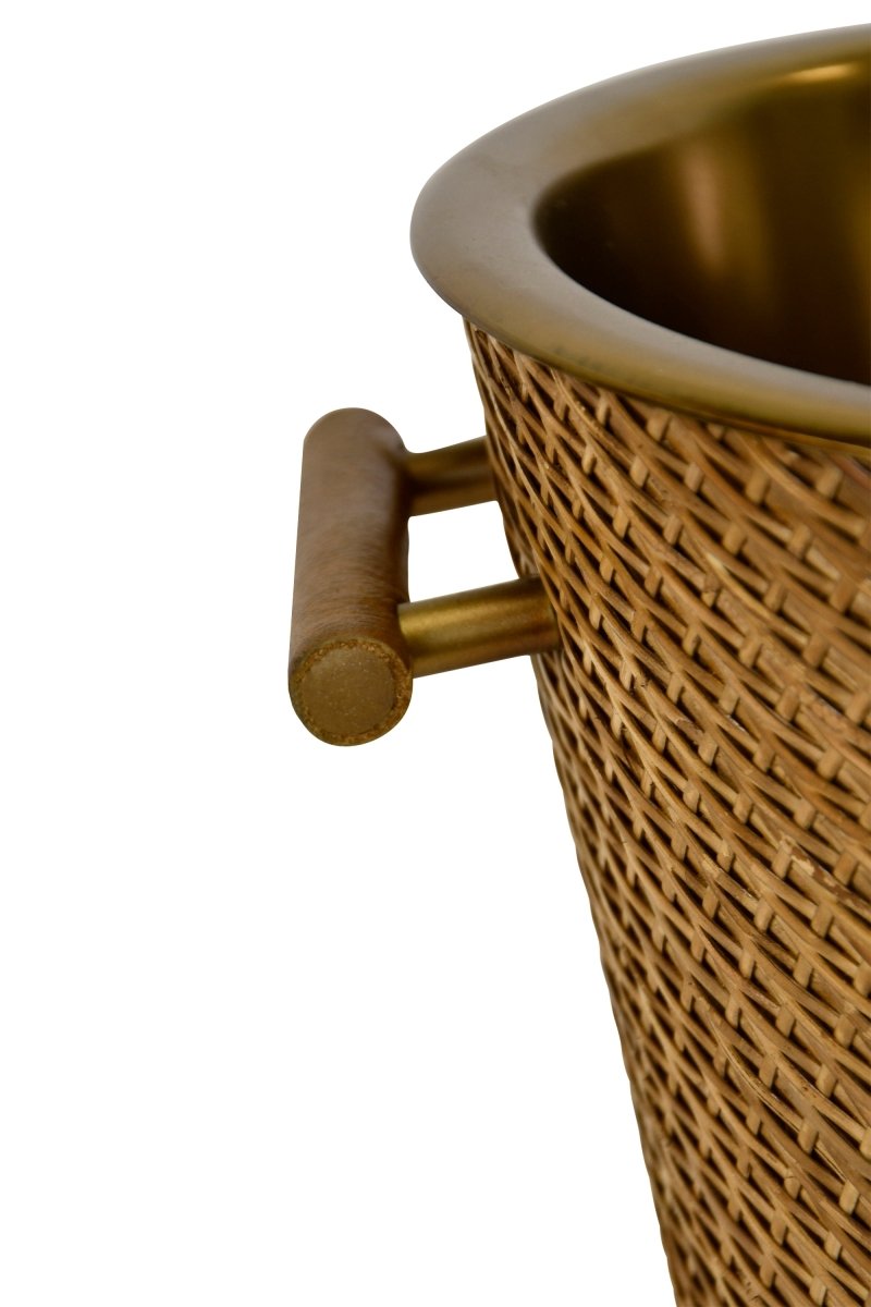 Max Small Woven Rattan Wine Cooler by Worlds Away