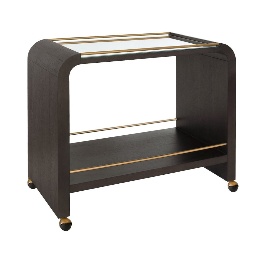 Myer Espresso Oak Bar Cart by Worlds Away