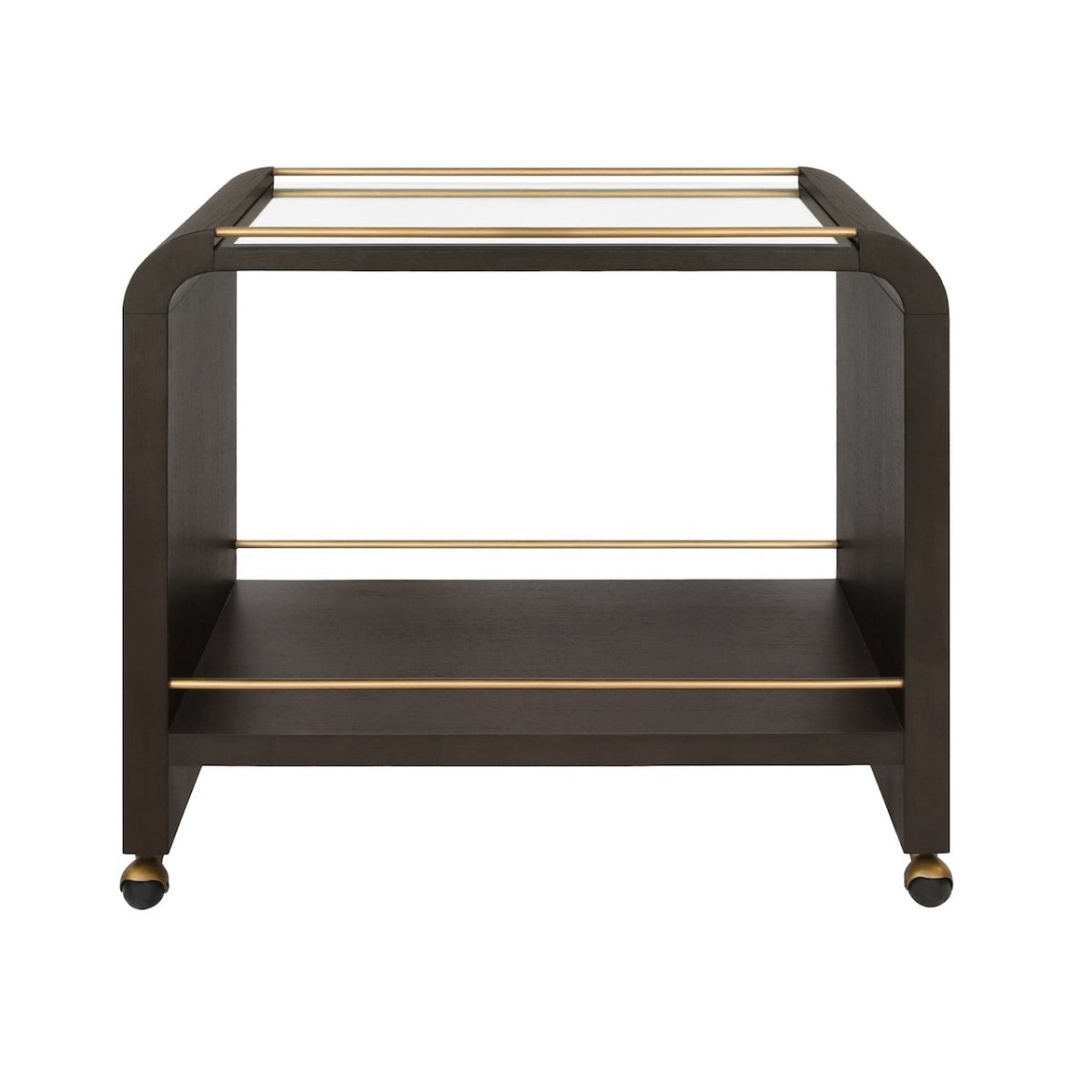 Myer Espresso Oak Bar Cart by Worlds Away