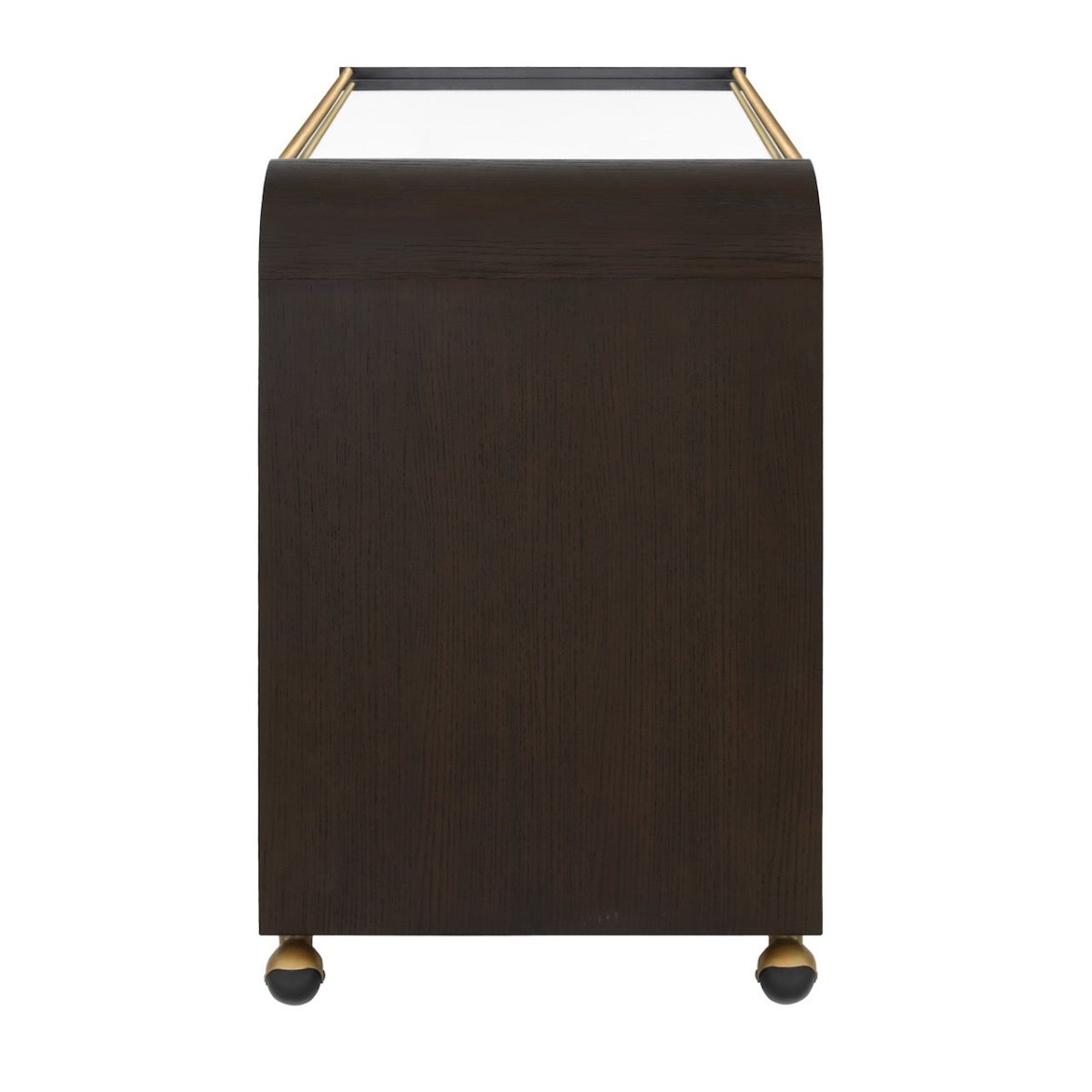 Myer Espresso Oak Bar Cart by Worlds Away