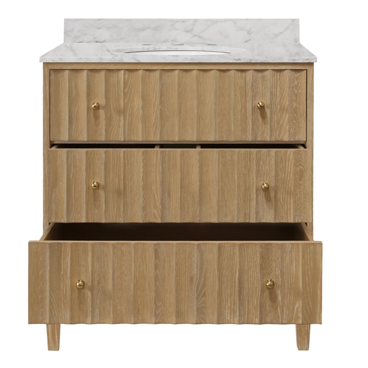 Odin Cerused Oak Bath Vanity by Worlds Away
