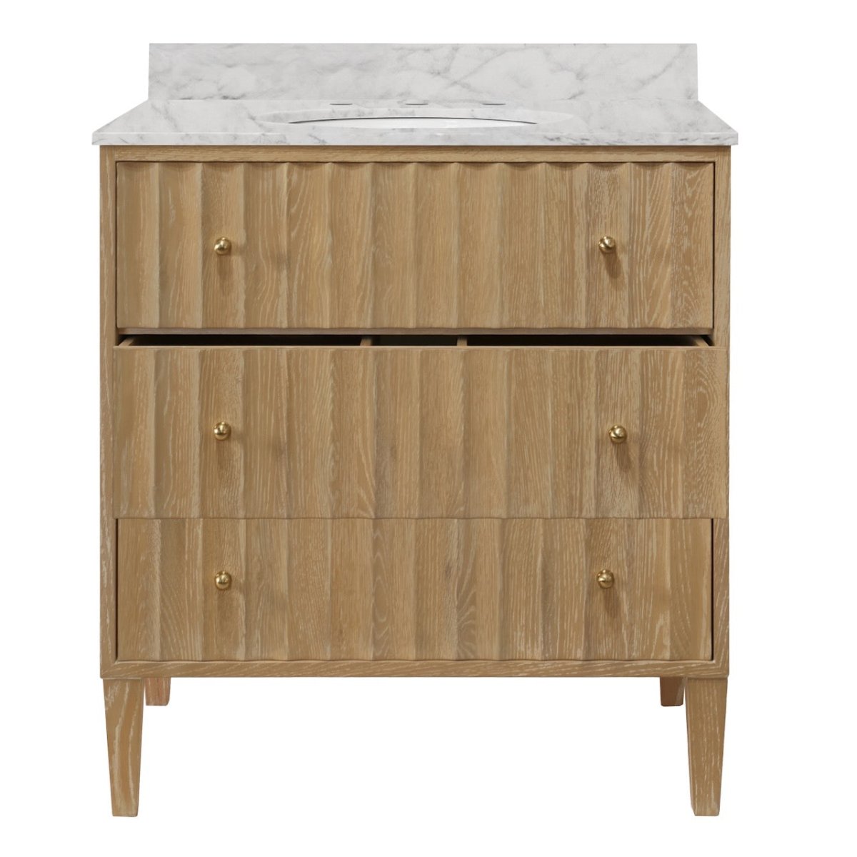 Odin Cerused Oak Bath Vanity by Worlds Away