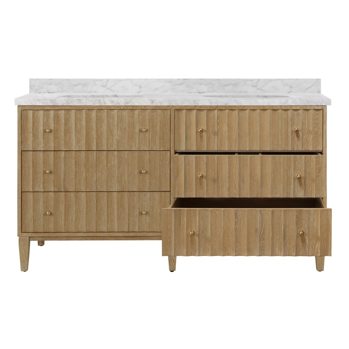 Odin Cerused Oak Double Sink Bath Vanity