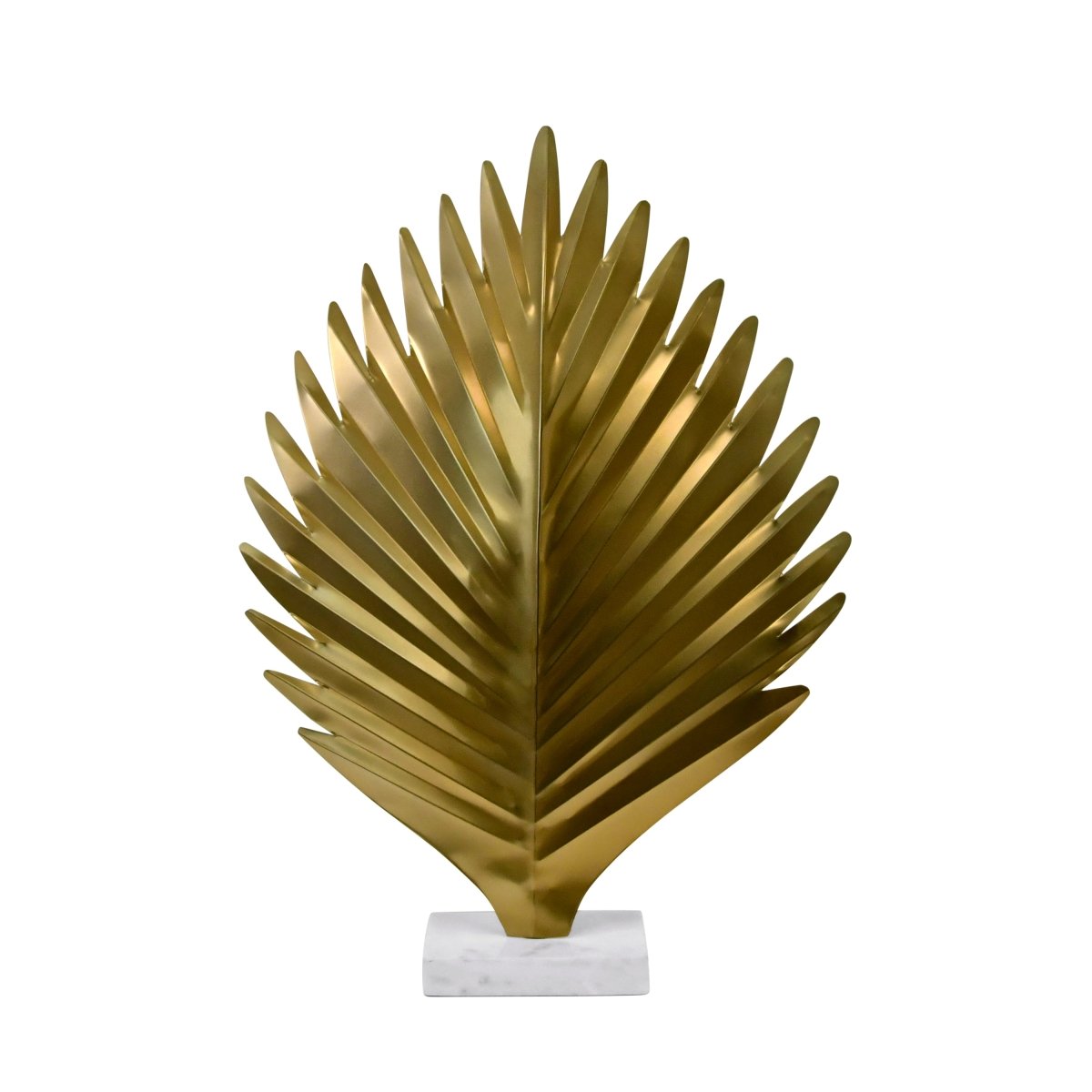 Sprig Large Antique Brass Leaf Sculpture by Worlds Away